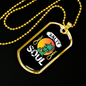 Camper Necklace Salty Soul Necklace Stainless Steel or 18k Gold Dog Tag 24" Chain-Express Your Love Gifts