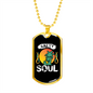 Camper Necklace Salty Soul Necklace Stainless Steel or 18k Gold Dog Tag 24" Chain-Express Your Love Gifts