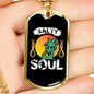 Camper Necklace Salty Soul Necklace Stainless Steel or 18k Gold Dog Tag 24" Chain-Express Your Love Gifts