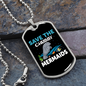 Camper Necklace Save The Chubby Mermaids Necklace Stainless Steel or 18k Gold Dog Tag 24" Chain-Express Your Love Gifts