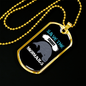 Camper Necklace Save the Chubby MermaidsNecklace Stainless Steel or 18k Gold Dog Tag 24" Chain-Express Your Love Gifts