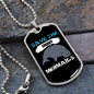 Camper Necklace Save the Chubby MermaidsNecklace Stainless Steel or 18k Gold Dog Tag 24" Chain-Express Your Love Gifts