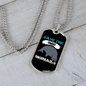 Camper Necklace Save the Chubby MermaidsNecklace Stainless Steel or 18k Gold Dog Tag 24" Chain-Express Your Love Gifts
