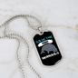 Camper Necklace Save the Chubby MermaidsNecklace Stainless Steel or 18k Gold Dog Tag 24" Chain-Express Your Love Gifts