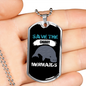 Camper Necklace Save the Chubby MermaidsNecklace Stainless Steel or 18k Gold Dog Tag 24" Chain-Express Your Love Gifts