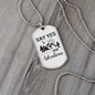 Camper Necklace Say Yes! Necklace Stainless Steel or 18k Gold Dog Tag 24" Chain-Express Your Love Gifts