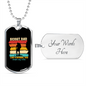 Camper Necklace Scout Dad Camping Necklace Stainless Steel or 18k Gold Dog Tag 24" Chain-Express Your Love Gifts