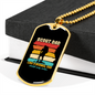 Camper Necklace Scout Dad Camping Necklace Stainless Steel or 18k Gold Dog Tag 24" Chain-Express Your Love Gifts