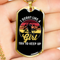 Camper Necklace Scout Like a Girl Necklace Stainless Steel or 18k Gold Dog Tag 24" Chain-Express Your Love Gifts