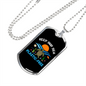 Camper Necklace Sea Plastic Free Necklace Stainless Steel or 18k Gold Dog Tag 24" Chain-Express Your Love Gifts