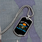 Camper Necklace Sea Plastic Free Necklace Stainless Steel or 18k Gold Dog Tag 24" Chain-Express Your Love Gifts