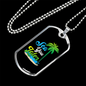 Camper Necklace Sea You Later Blue Necklace Stainless Steel or 18k Gold Dog Tag 24" Chain-Express Your Love Gifts