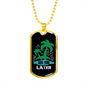 Camper Necklace Sea You Later Necklace Stainless Steel or 18k Gold Dog Tag 24" Chain-Express Your Love Gifts