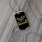 Camper Necklace She Will Move Mountains Necklace Stainless Steel or 18k Gold Dog Tag 24" Chain-Express Your Love Gifts