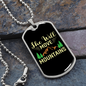 Camper Necklace She Will Move Mountains Necklace Stainless Steel or 18k Gold Dog Tag 24" Chain-Express Your Love Gifts