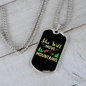 Camper Necklace She Will Move Mountains Necklace Stainless Steel or 18k Gold Dog Tag 24" Chain-Express Your Love Gifts