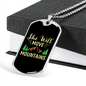 Camper Necklace She Will Move Mountains Necklace Stainless Steel or 18k Gold Dog Tag 24" Chain-Express Your Love Gifts