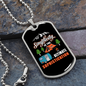 Camper Necklace Simplicity Sophistication White Necklace Stainless Steel or 18k Gold Dog Tag 24" Chain-Express Your Love Gifts