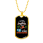 Camper Necklace Simplicity Sophistication White Necklace Stainless Steel or 18k Gold Dog Tag 24" Chain-Express Your Love Gifts