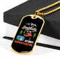 Camper Necklace Simplicity Sophistication White Necklace Stainless Steel or 18k Gold Dog Tag 24" Chain-Express Your Love Gifts