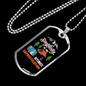 Camper Necklace Simplicity Sophistication White Necklace Stainless Steel or 18k Gold Dog Tag 24" Chain-Express Your Love Gifts