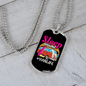 Camper Necklace Sleep Around Vanlife Necklace Stainless Steel or 18k Gold Dog Tag 24" Chain-Express Your Love Gifts