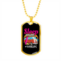 Camper Necklace Sleep Around Vanlife Necklace Stainless Steel or 18k Gold Dog Tag 24" Chain-Express Your Love Gifts