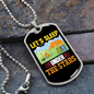 Camper Necklace Sleep Under The Skies Necklace Stainless Steel or 18k Gold Dog Tag 24" Chain-Express Your Love Gifts