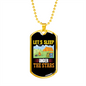 Camper Necklace Sleep Under The Skies Necklace Stainless Steel or 18k Gold Dog Tag 24" Chain-Express Your Love Gifts