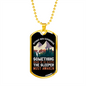 Camper Necklace Sleeper Must Awaken Necklace Stainless Steel or 18k Gold Dog Tag 24" Chain-Express Your Love Gifts