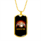 Camper Necklace Sloth Hiking Team Necklace Stainless Steel or 18k Gold Dog Tag 24" Chain-Express Your Love Gifts