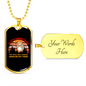 Camper Necklace Sloth Hiking Team Necklace Stainless Steel or 18k Gold Dog Tag 24" Chain-Express Your Love Gifts