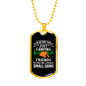 Camper Necklace Small Gang Camping Necklace Stainless Steel or 18k Gold Dog Tag 24" Chain-Express Your Love Gifts