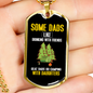 Camper Necklace Some Dads Are Necklace Stainless Steel or 18k Gold Dog Tag 24" Chain-Express Your Love Gifts