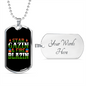 Camper Necklace Star Gazin & Fire Blazin Necklace Stainless Steel or 18k Gold Dog Tag 24" Chain-Express Your Love Gifts