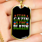 Camper Necklace Star Gazin & Fire Blazin Necklace Stainless Steel or 18k Gold Dog Tag 24" Chain-Express Your Love Gifts