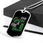Camper Necklace Star Gazin Fire Necklace Stainless Steel or 18k Gold Dog Tag 24" Chain-Express Your Love Gifts