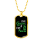 Camper Necklace Star Gazin Fire Necklace Stainless Steel or 18k Gold Dog Tag 24" Chain-Express Your Love Gifts