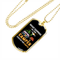 Camper Necklace Stays In The Camp Necklace Stainless Steel or 18k Gold Dog Tag 24" Chain-Express Your Love Gifts