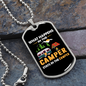 Camper Necklace Stays In The Camp Necklace Stainless Steel or 18k Gold Dog Tag 24" Chain-Express Your Love Gifts