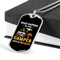Camper Necklace Stays In The Camp Necklace Stainless Steel or 18k Gold Dog Tag 24" Chain-Express Your Love Gifts