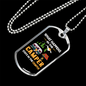 Camper Necklace Stays In The Camp Necklace Stainless Steel or 18k Gold Dog Tag 24" Chain-Express Your Love Gifts