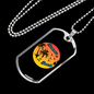 Camper Necklace Summer Beach Circle Necklace Stainless Steel or 18k Gold Dog Tag 24" Chain-Express Your Love Gifts