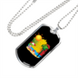 Camper Necklace Summer Beach Ocean Sun Necklace Stainless Steel or 18k Gold Dog Tag 24" Chain-Express Your Love Gifts