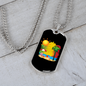 Camper Necklace Summer Beach Ocean Sun Necklace Stainless Steel or 18k Gold Dog Tag 24" Chain-Express Your Love Gifts