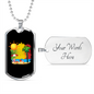 Camper Necklace Summer Beach Ocean Sun Necklace Stainless Steel or 18k Gold Dog Tag 24" Chain-Express Your Love Gifts