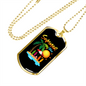 Camper Necklace Summer Beach White Necklace Stainless Steel or 18k Gold Dog Tag 24" Chain-Express Your Love Gifts
