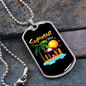 Camper Necklace Summer Beach White Necklace Stainless Steel or 18k Gold Dog Tag 24" Chain-Express Your Love Gifts