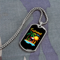 Camper Necklace Summer Beach White Necklace Stainless Steel or 18k Gold Dog Tag 24" Chain-Express Your Love Gifts