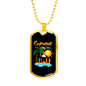Camper Necklace Summer Beach White Necklace Stainless Steel or 18k Gold Dog Tag 24" Chain-Express Your Love Gifts
